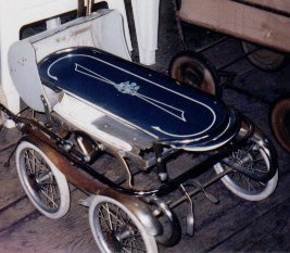 Photo of folded Siebert stroller.