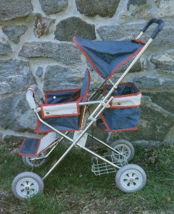 Photo of a Welsh twin doll stroller.